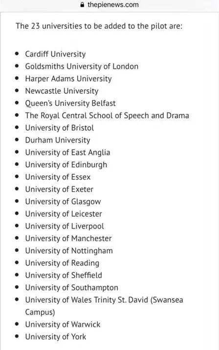 英国新增23所大学放宽留学生签证 英国新增23所大学放宽留学生签证