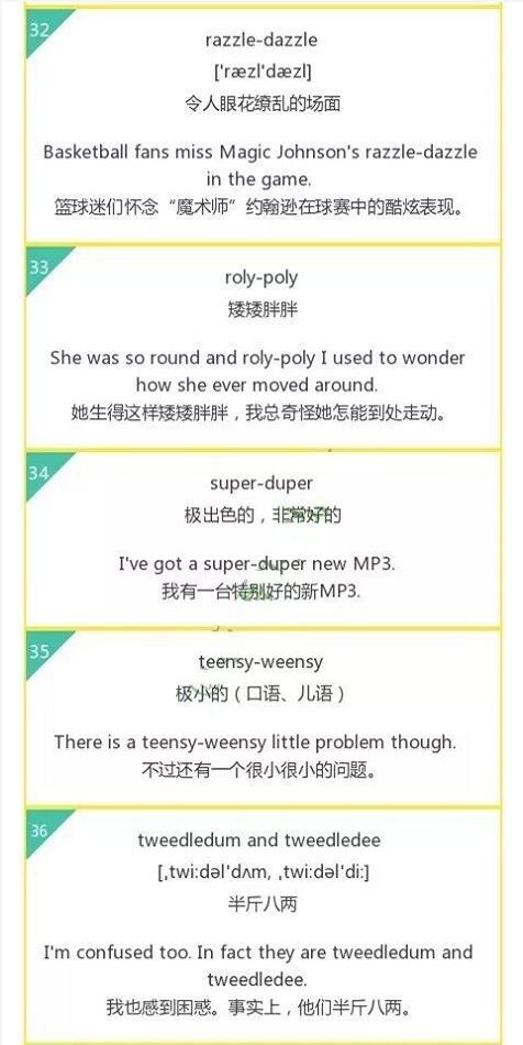 不只汉语中有这样精妙绝伦的叠词,英语中也有! 不只汉语中有这样精妙绝伦的叠词,英语中也有!