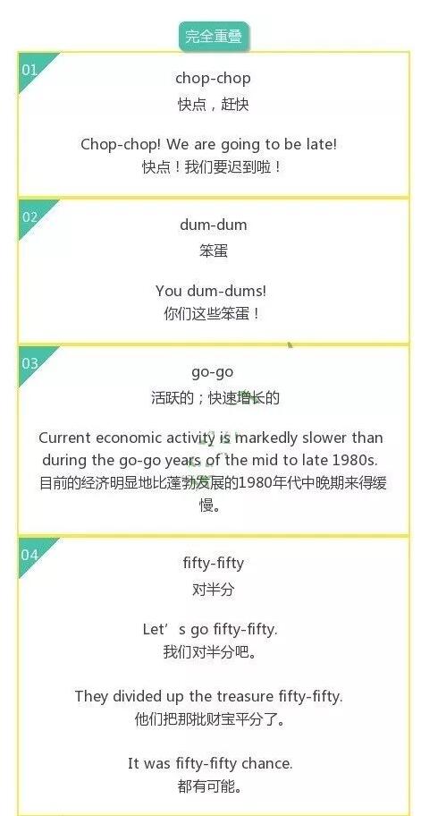 不只汉语中有这样精妙绝伦的叠词,英语中也有! 不只汉语中有这样精妙绝伦的叠词,英语中也有!