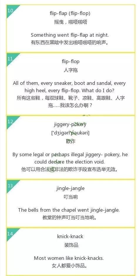 不只汉语中有这样精妙绝伦的叠词,英语中也有! 不只汉语中有这样精妙绝伦的叠词,英语中也有!