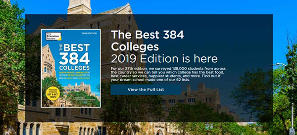 2019年美国大学排名出炉,排名一应俱全 2019年美国大学排名出炉,排名一应俱全