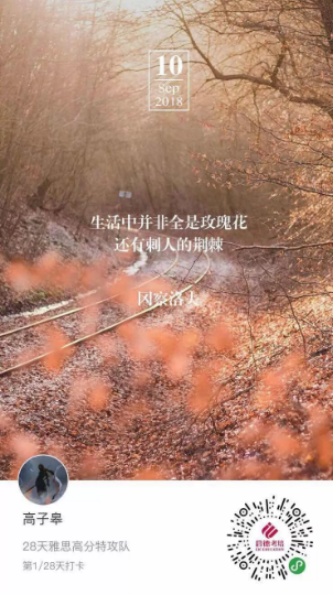 28天雅思备考打卡营开营啦! 28天雅思备考打卡营开营啦!