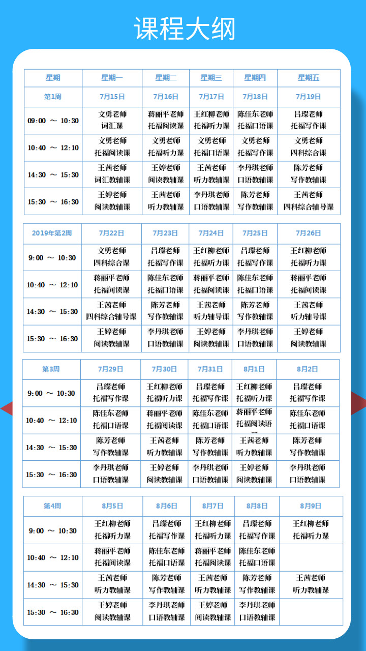 课程规划-启德考培 课程规划-启德考培
